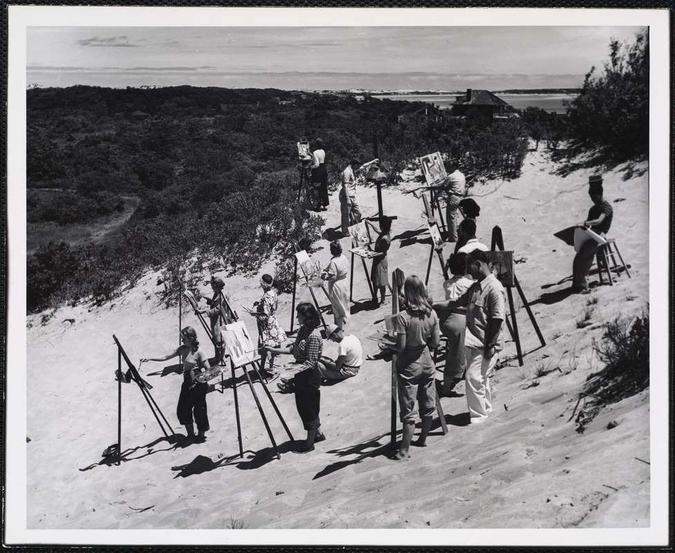 Art class in the Provincetown dunes
