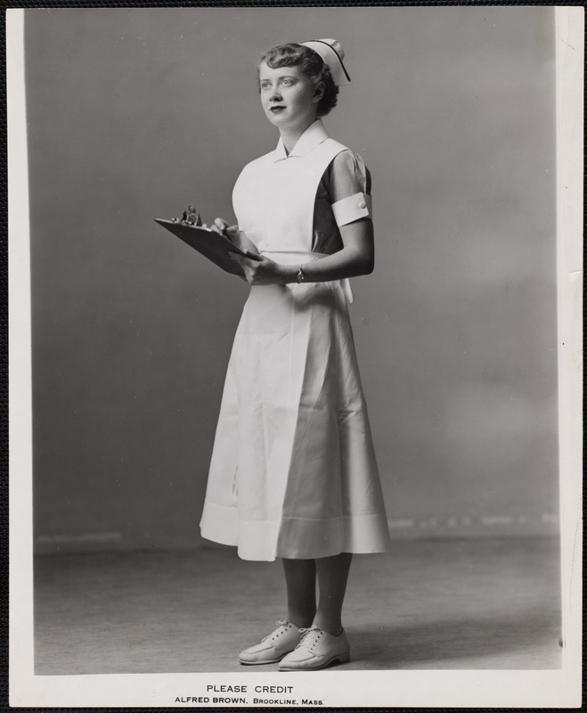Faulkner Hospital nurse holding clipboard