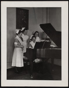Faulkner Hospital nurses at  piano