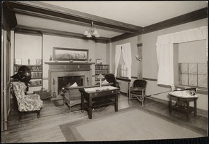 Faulkner Hospital Training School for Nurses living room with gramophone