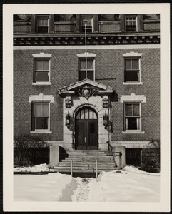Faulkner Hospital entrance in winter