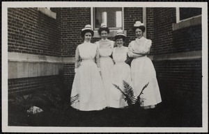 Four Faulkner Hospital Training School for Nurses students