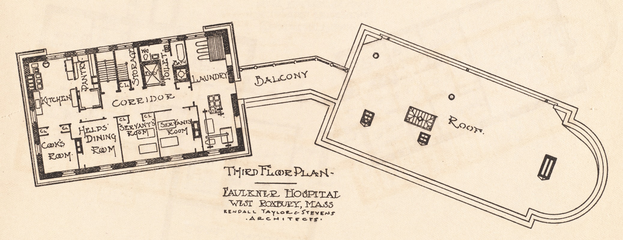 Faulkner Hospital third floor plan