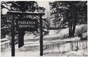 Allendale Road entrance sign for Faulkner Hospital