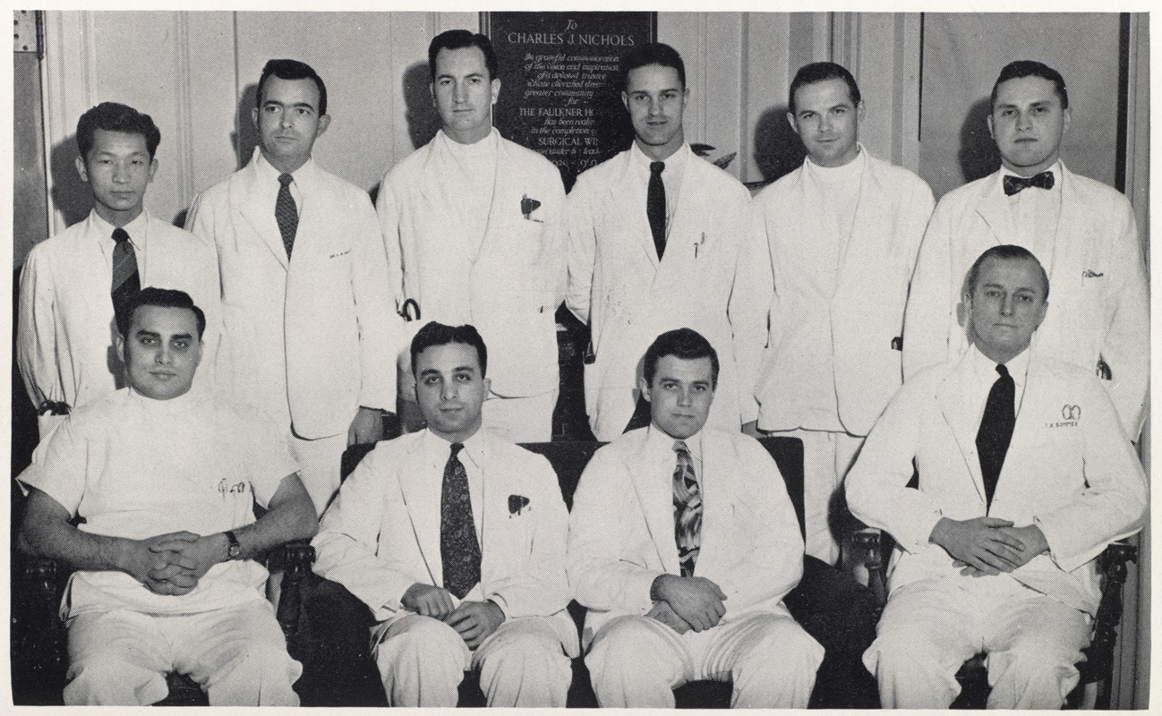 Ten members of the Faulkner Hospital resident staff