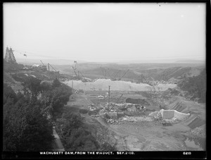 Wachusett Dam, from the viaduct, Clinton, Mass., Sep. 2, 1903