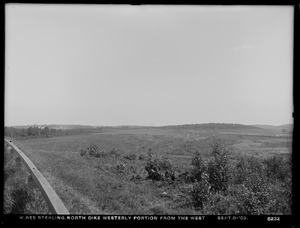 Wachusett Reservoir, North Dike, westerly portion, from the west, Sterling, Mass., Sep. 8, 1903