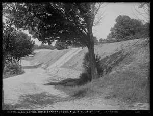 Wachusett Reservoir, Road Contract No. 269, fill northwest of station 149, West Boylston, Mass., Sep. 9, 1903