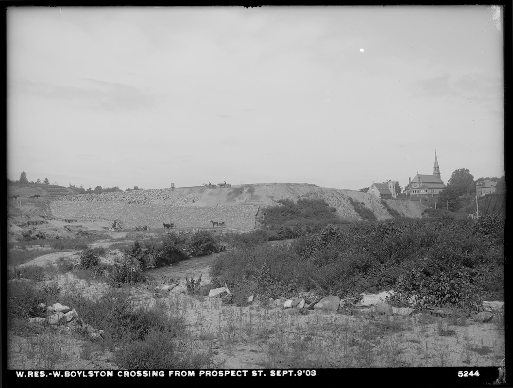 Wachusett Reservoir, West Boylston crossing from Prospect Street, West