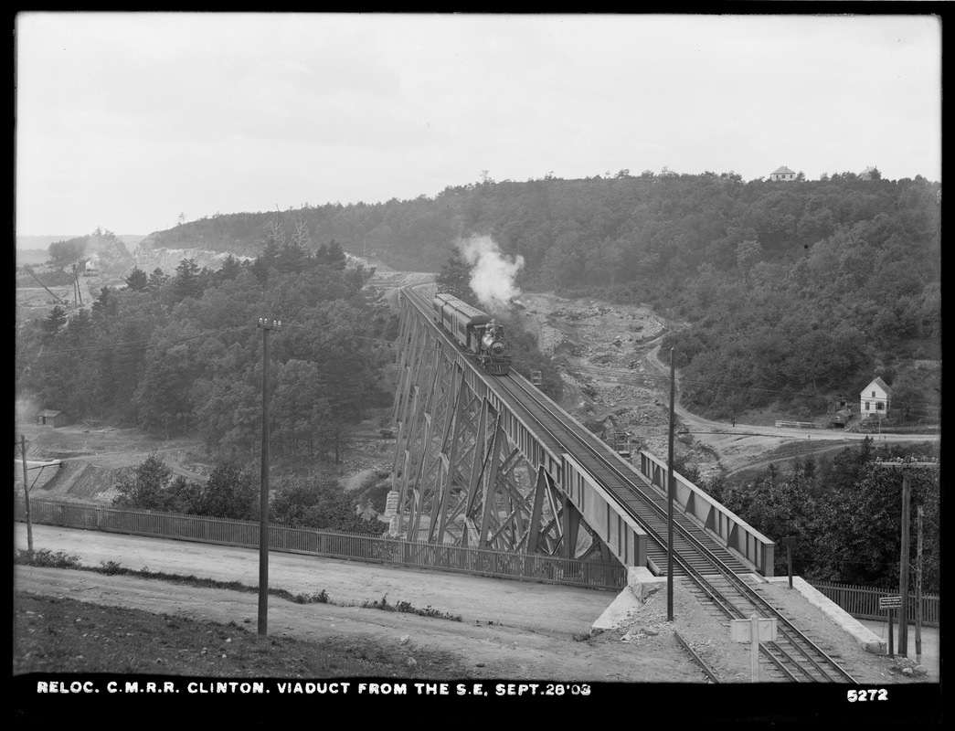 Relocation Central Massachusetts Railroad, viaduct, from the southeast