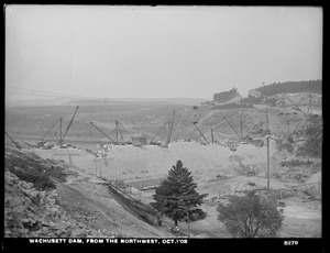 Wachusett Dam, from the northwest, Clinton, Mass., Oct. 1, 1903