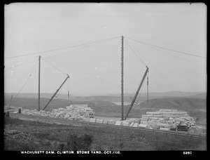 Wachusett Dam, stone yard, Clinton, Mass., Oct. 1, 1903