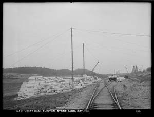 Wachusett Dam, stone yard, Clinton, Mass., Oct. 1, 1903