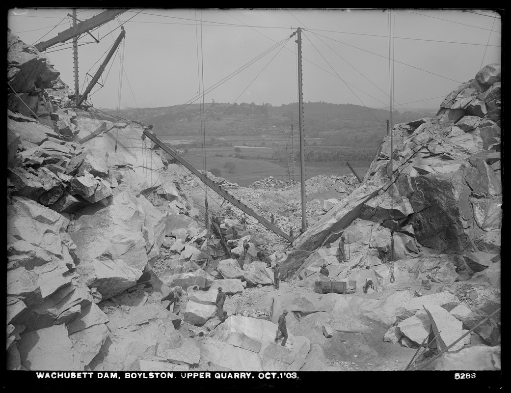 Wachusett Dam, upper quarry, Boylston, Mass., Oct. 1, 1903