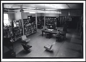 Newton Free Library, Old Main, Centre St. Newton, MA. Main reading room, Old Main