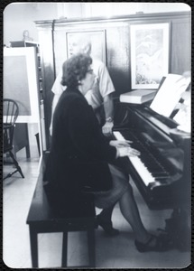 Newton Free Library, Old Main, Centre St. Newton, MA. Old Main, piano player