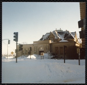 Newton Free Library, Old Main, Centre St. Newton, MA. Blizzard of '78