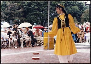 Newton Free Library, 330 Homer St., Newton, MA. Dedication, 9/15/1991. Performers. Chinese dancers