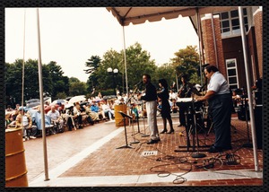 Newton Free Library, 330 Homer St., Newton, MA. Dedication, 9/15/1991. Performers. Kidema Band, Israeli music