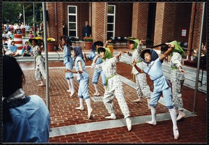 Newton Free Library, 330 Homer St., Newton, MA. Dedication, 9/15/1991. Performers. Jade Lin Chinese Dancers