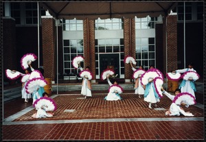 Newton Free Library, 330 Homer St., Newton, MA. Dedication, 9/15/1991. Performers. Jade Lin Chinese Dancers