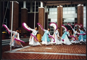 Newton Free Library, 330 Homer St., Newton, MA. Dedication, 9/15/1991. Performers. Jade Lin Chinese Dancers