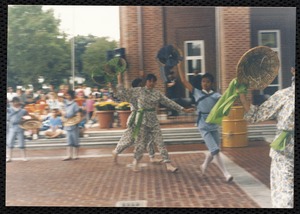 Newton Free Library, 330 Homer St., Newton, MA. Dedication, 9/15/1991. Performers. Jade Lin Chinese Dancers