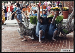 Newton Free Library, 330 Homer St., Newton, MA. Dedication, 9/15/1991. Performers. Jade Lin Chinese Dancers