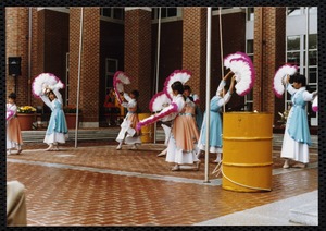 Newton Free Library, 330 Homer St., Newton, MA. Dedication, 9/15/1991. Performers. Jade Lin Chinese Dancers