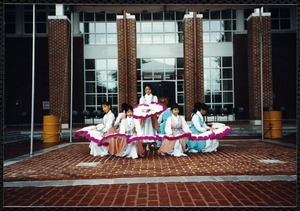 Newton Free Library, 330 Homer St., Newton, MA. Dedication, 9/15/1991. Performers. Jade Lin Chinese Dancers