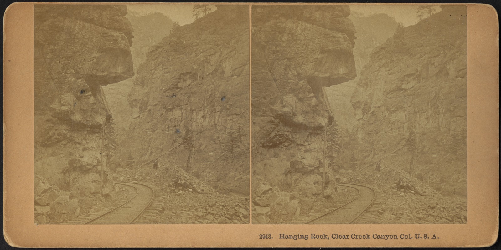 Hanging rock, Clear Creek Canyon Col. U.S.A.