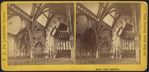 View of the interior of the Memorial Church of the Good Shepherd, Hartford, Conn. Erected by Mrs. Samuel Colt
