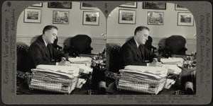 President Roosevelt at his desk