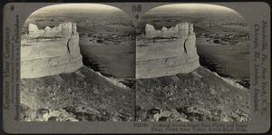 Sugar-beet fields and refinery from Scott Bluff, Platte River Valley, Nebraska