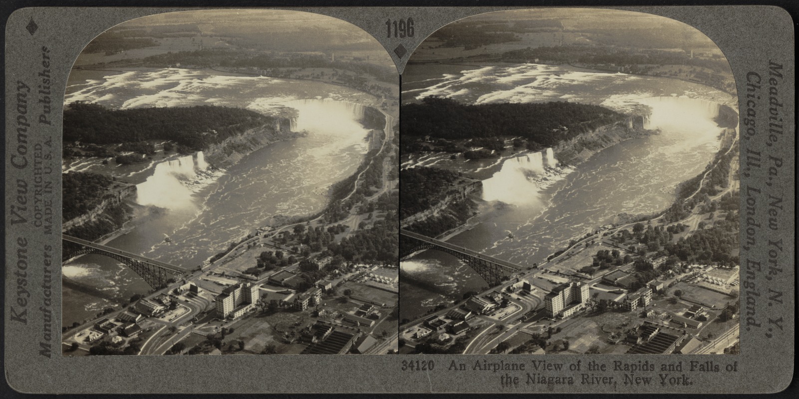 An air view of Niagara Falls