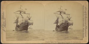 Columbus' flagship "Santa Maria," Columbus naval parade, New York Harbor, U.S.A.