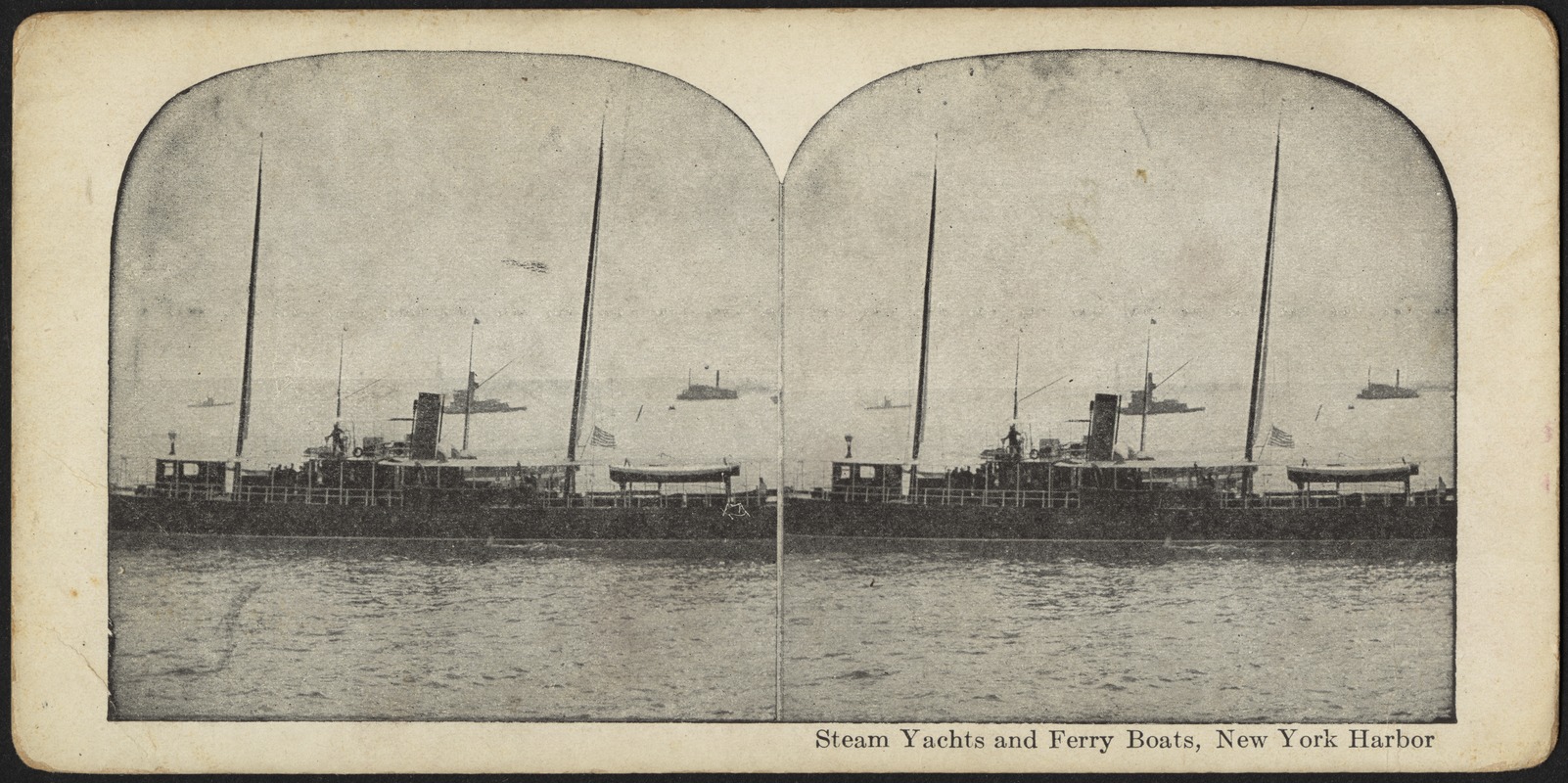 Steam yachts and ferry boats, New York Harbor