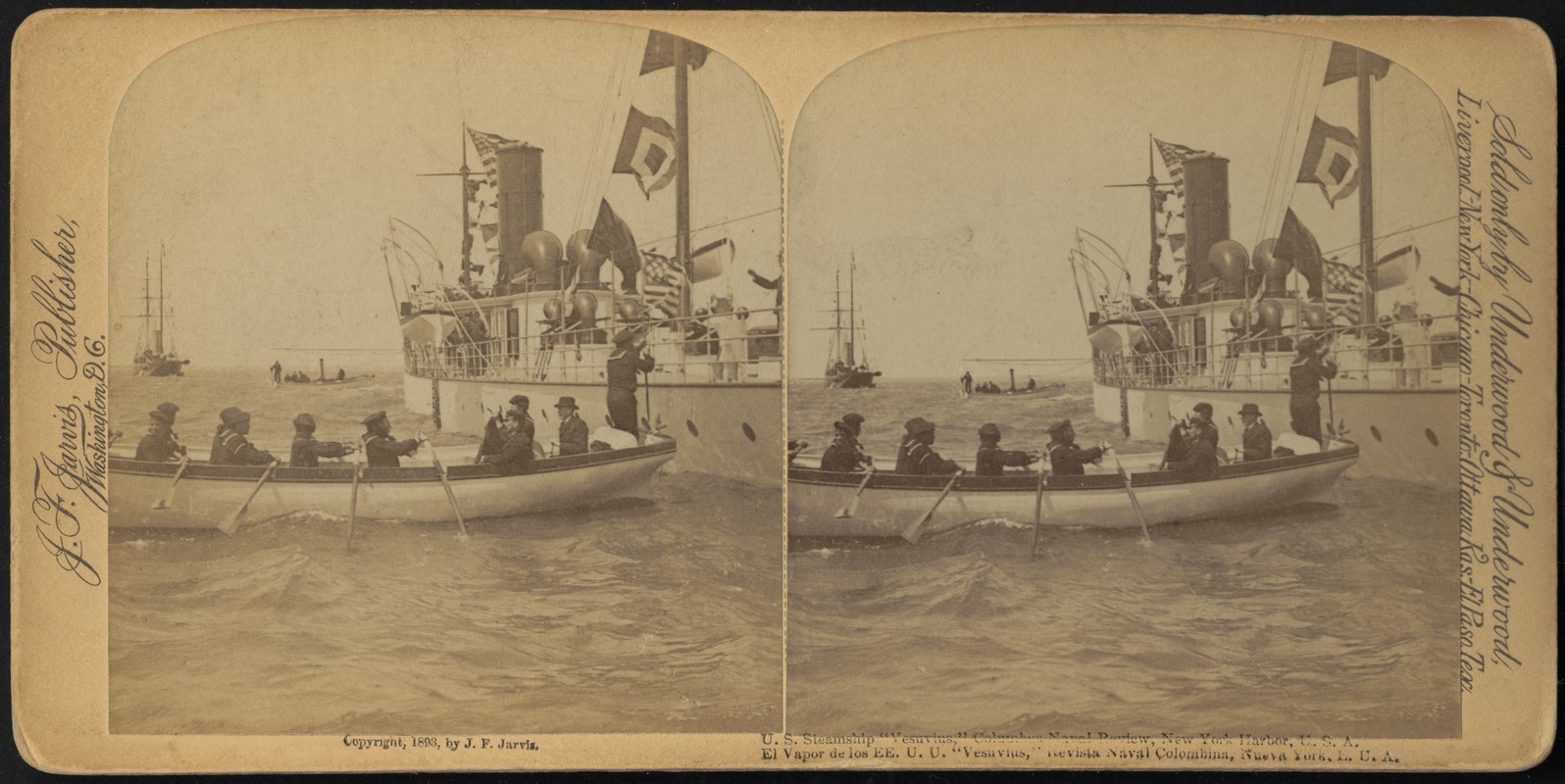 U.S. Steamship "Vesuvius," Columbus Naval Review, New York Harbor, U.S.A.