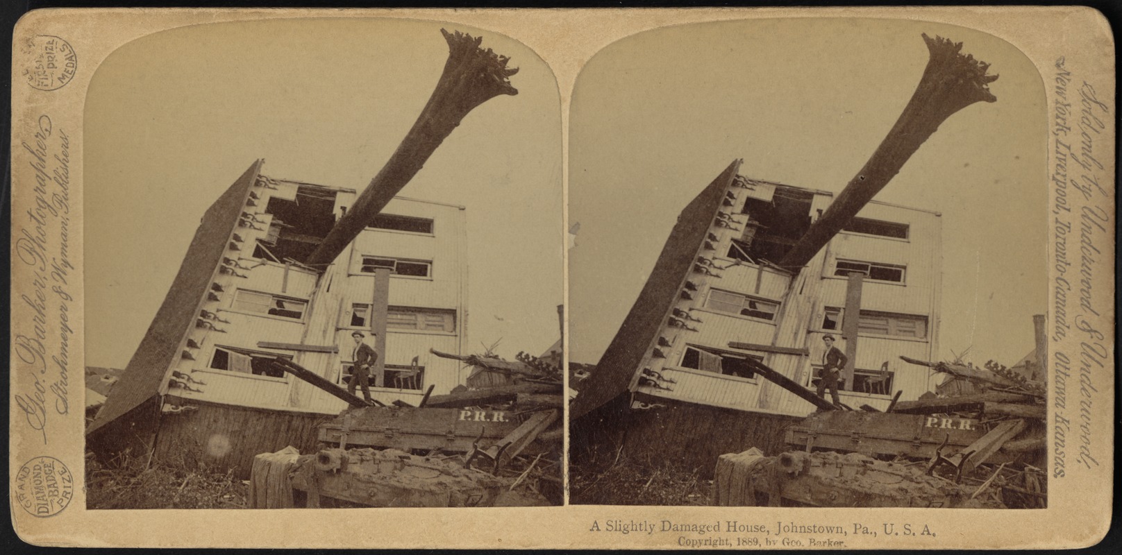 A slightly damaged house, Johnstown, Pennsylvania, U.S.A.