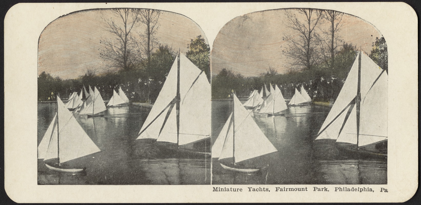 Miniature yachts, Fairmount Park, Philadelphia, Pa