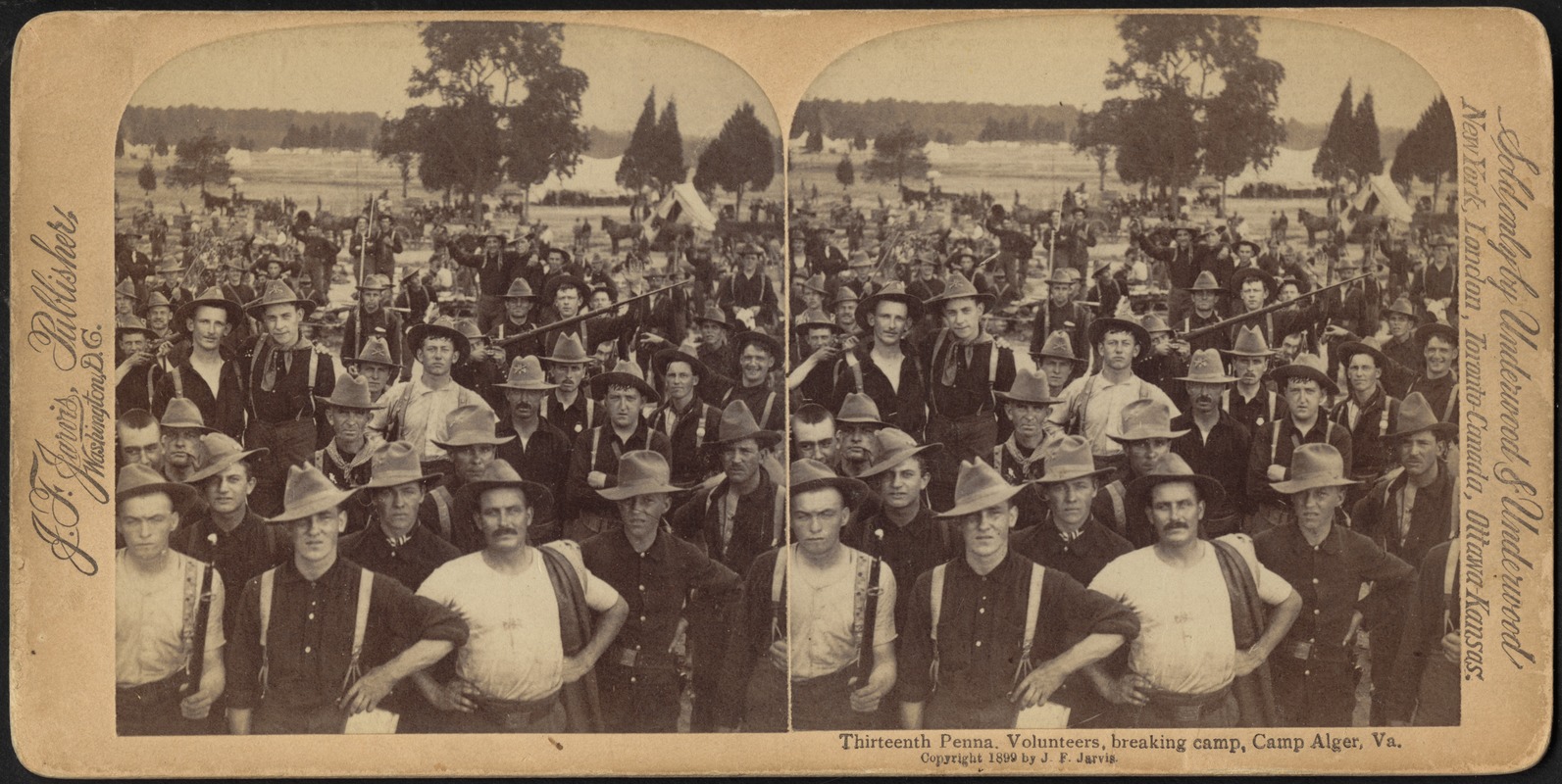 Thirteenth Penna. Volunteers, breaking camp, Camp Alger, Va.