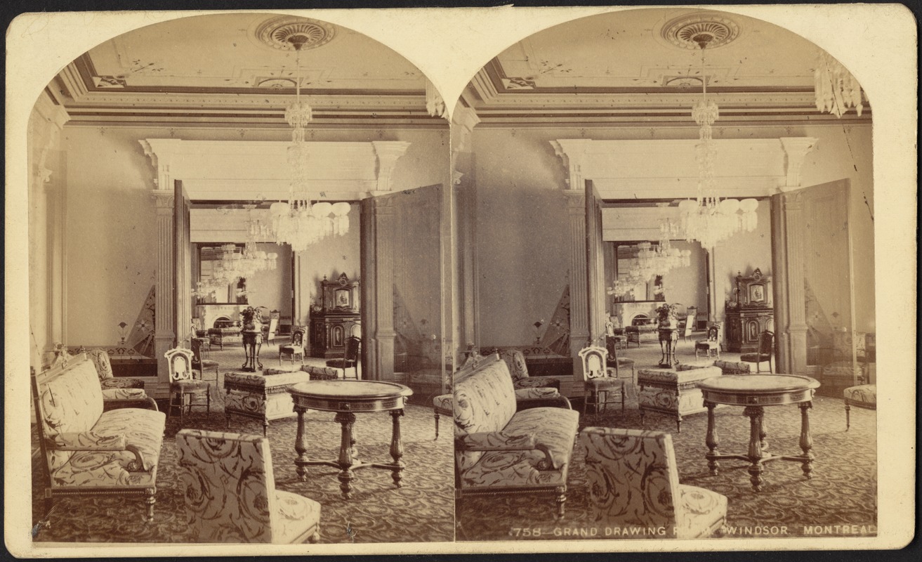 Grand Drawing Room Windsor Montreal Digital Commonwealth   Image Access 800 