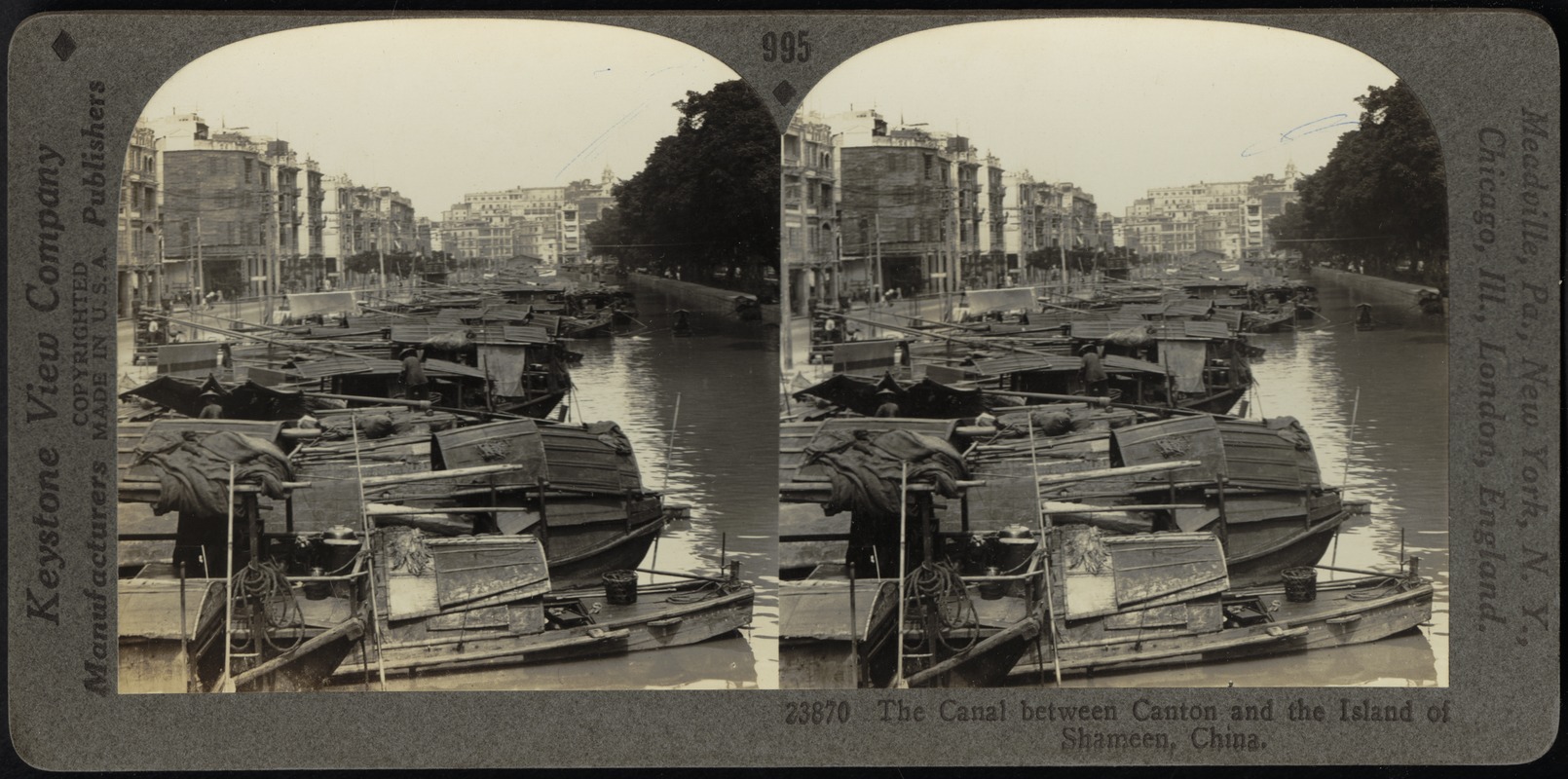 The canal between the Bund of Canton and the Island of Shameen