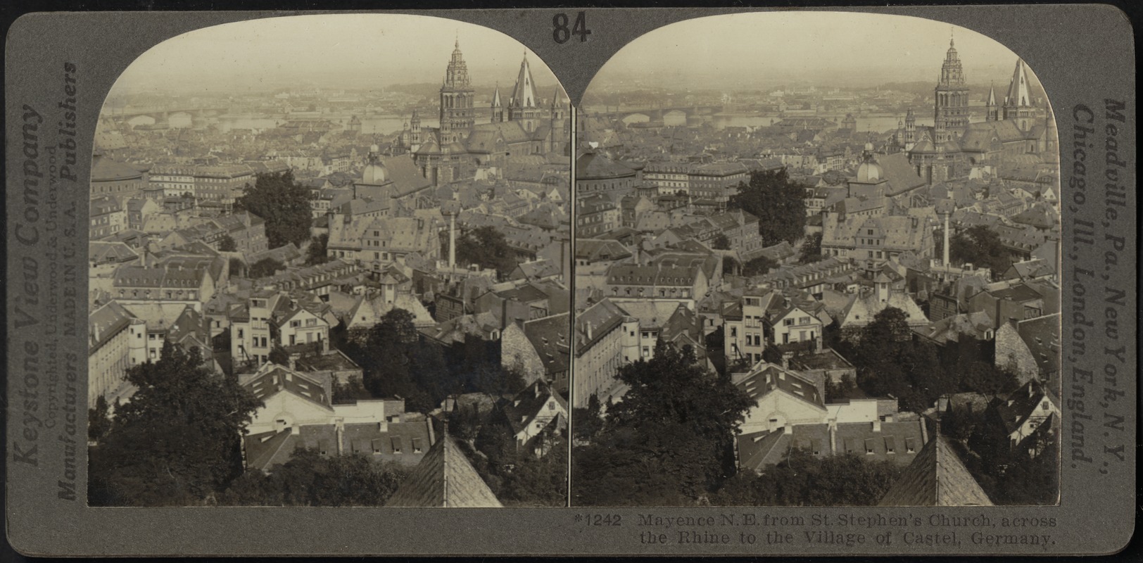 Mayence, N.E. from St. Stephen's Church across the Rhine, Germany