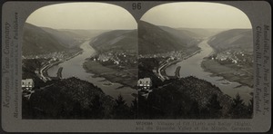 Village of Olf (left) and Bullay (right), and the beautiful valley of the Moselle, Germany