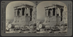 The portico of the caryatides on the Erechtheum, Athenai