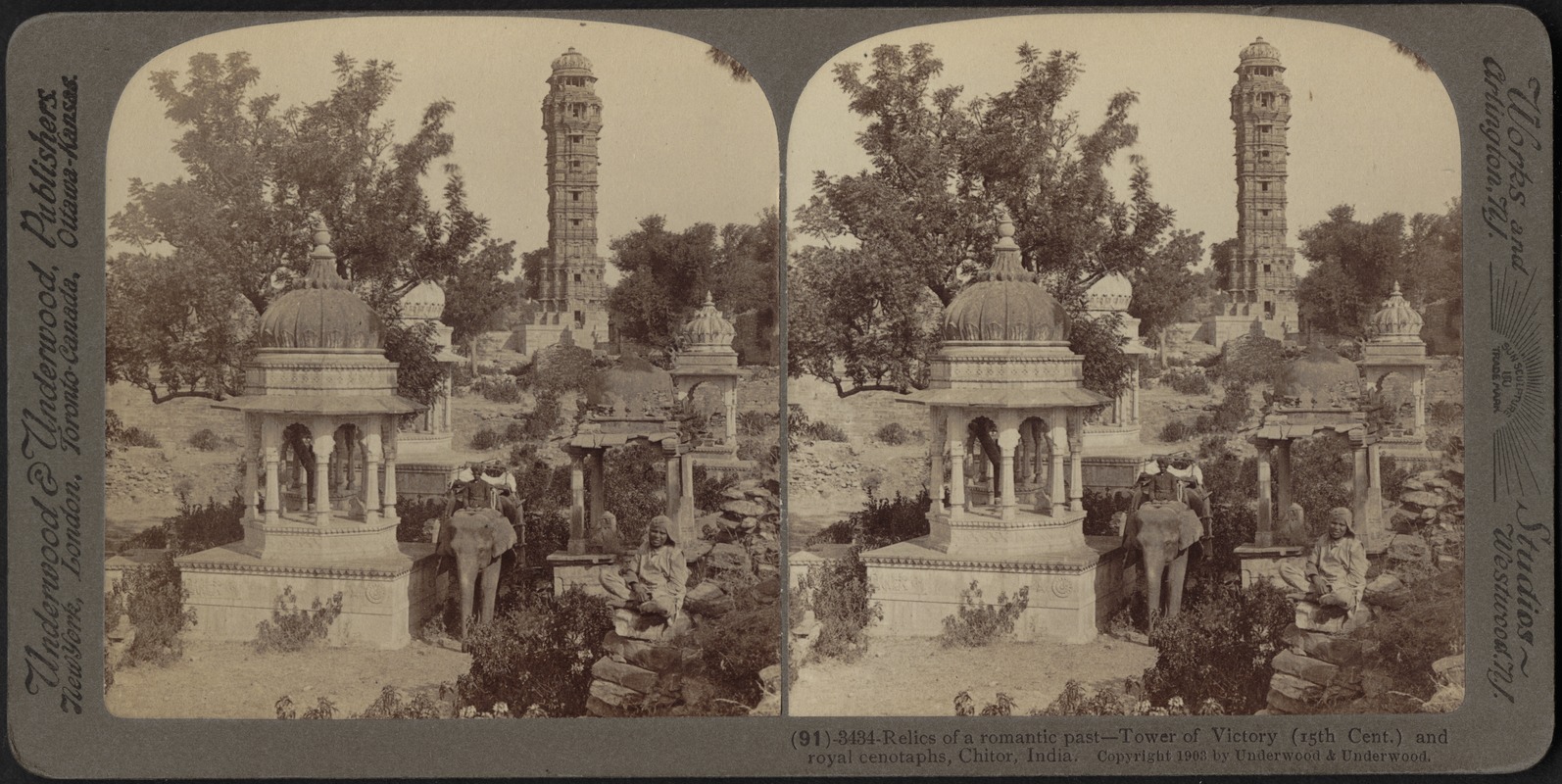 Tower of Victory and royal cenotaphs, Chitor, India