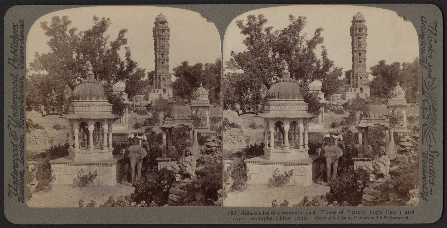 Tower of Victory and royal cenotaphs, Chitor, India