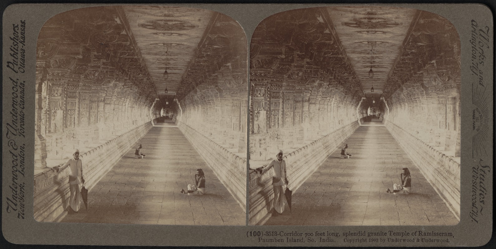Corridor 700 Feet Long In Temple On Island Of Paumben India Digital