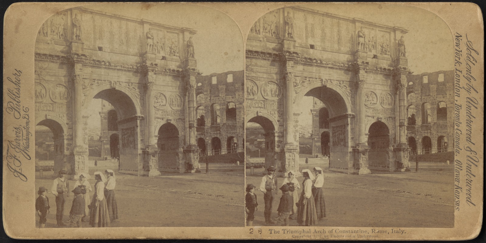 The triumphal arch of Constantine, Rome, Italy